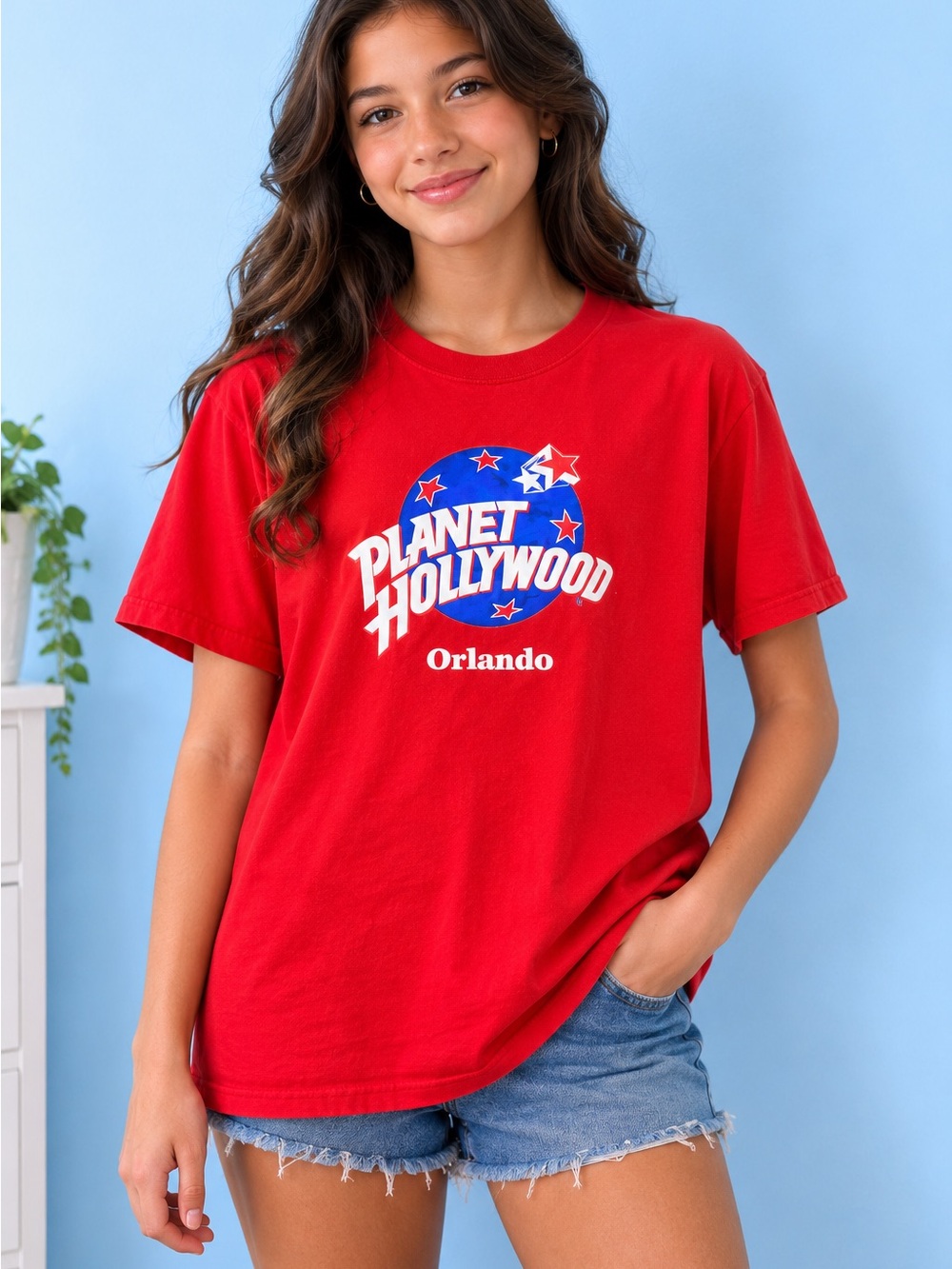 Vintage Planet Hollywood Orlando Red Graphic Tee